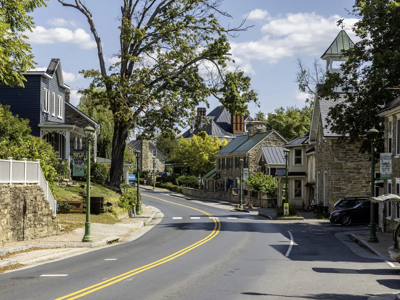 Stone houses along Charles Town Pike through Hillsboro